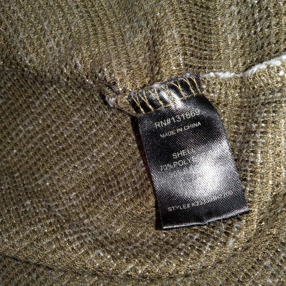 4 for $10 Inspired Hearts Green & White Sleeveless Knit Lace Front Hooded Top L - Picture 4 of 8